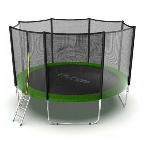 Батут с внешней сеткой и лестницей EVO JUMP External 12ft (Green)