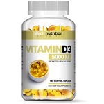 Витамин Д3 5000МЕ, 180 желатиновых капсул, aTech nutrition - изображение