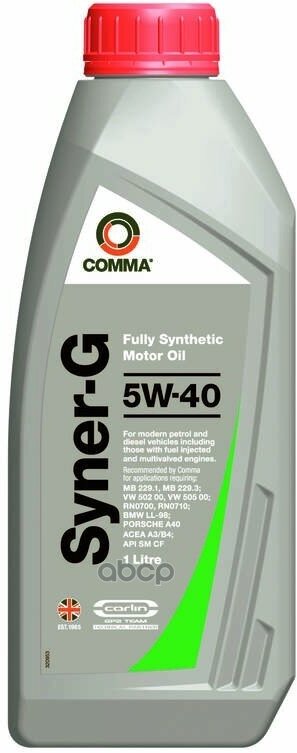 COMMA Масло Моторное 5W40 Comma 1Л Синтетика Synerg