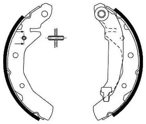 Колодки тормозные барабанные Sangsin Brake для DAEWOO Matiz V0.8 98-> V1.0 03->, 4 шт