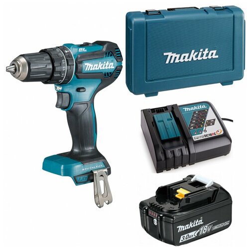 Ударная дрель-шуруповерт аккумуляторная 50Нм 18В LXT Li-Ion 1x3Ач Makita DHP485RF комбимотор аккумуляторный 18в 470вт акк 3ач з у makita dux18rf