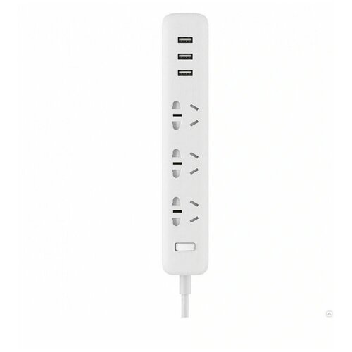 Удлинитель KingPower Strip (3 розетки, 3 USB) белый