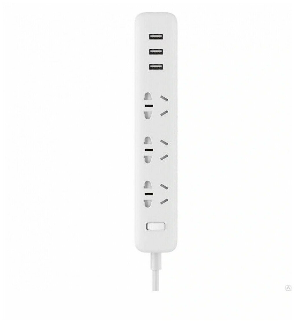 Удлинитель Xiaomi KingMi Power Strip (3 розетки, 3 USB) белый - фотография № 1