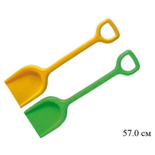 лопата совтехстром детская пластмассовая желтая 57см Лопата детская пластмассовая 57 см спектр У465