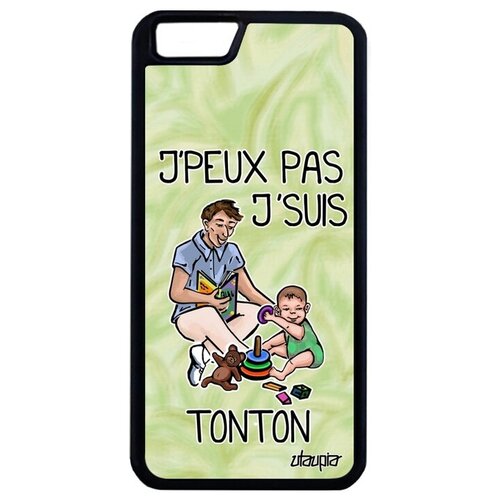 фото Защитный чехол на смартфон // apple iphone 6 plus // "не могу - стал дядей!" шутка карикатура, utaupia, светло- зеленый