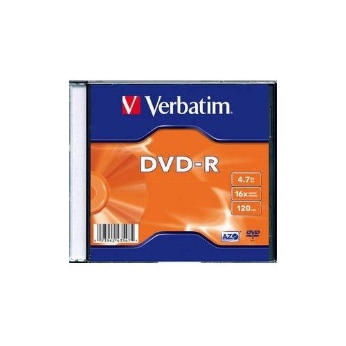Диск DVD-R 4.7gb Verbatim 16x (20шт) slim Case (43547)