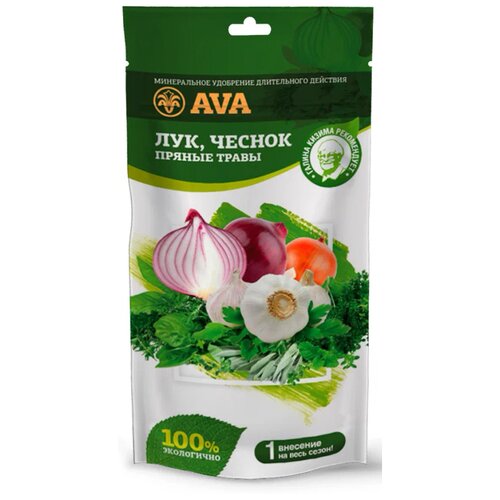Удобрение AVA для лука и чеснока, 0.1 л, 0.1 кг, количество упаковок: 1 шт.
