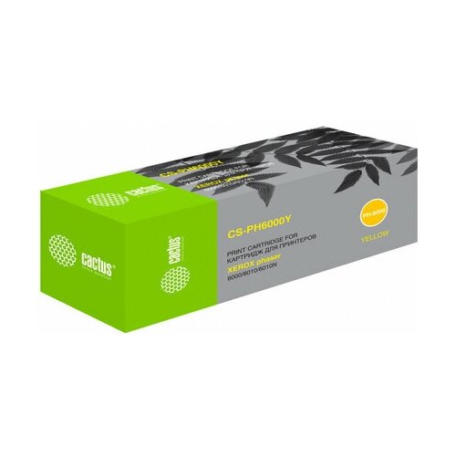 Картридж Unitype лазерный CACTUS (CS-PH6000Y) для XERO. - (1 шт) картридж cactus cs tk895y 6000 стр желтый