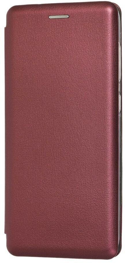 Чехол книжка кожа бордовый для Samsung Galaxy A50 / A50S / A30s с магнитным замком  трансформируется в подставку / самсунг галакси а50 / чехол книга
