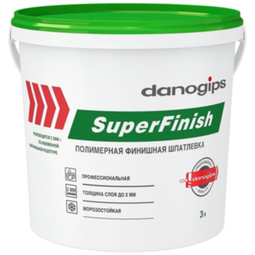 Шпатлевка готовая шитрок (5кг/3л) DANOGIPS SuperFinish финишная шпатлёвка danogips шитрок 17л