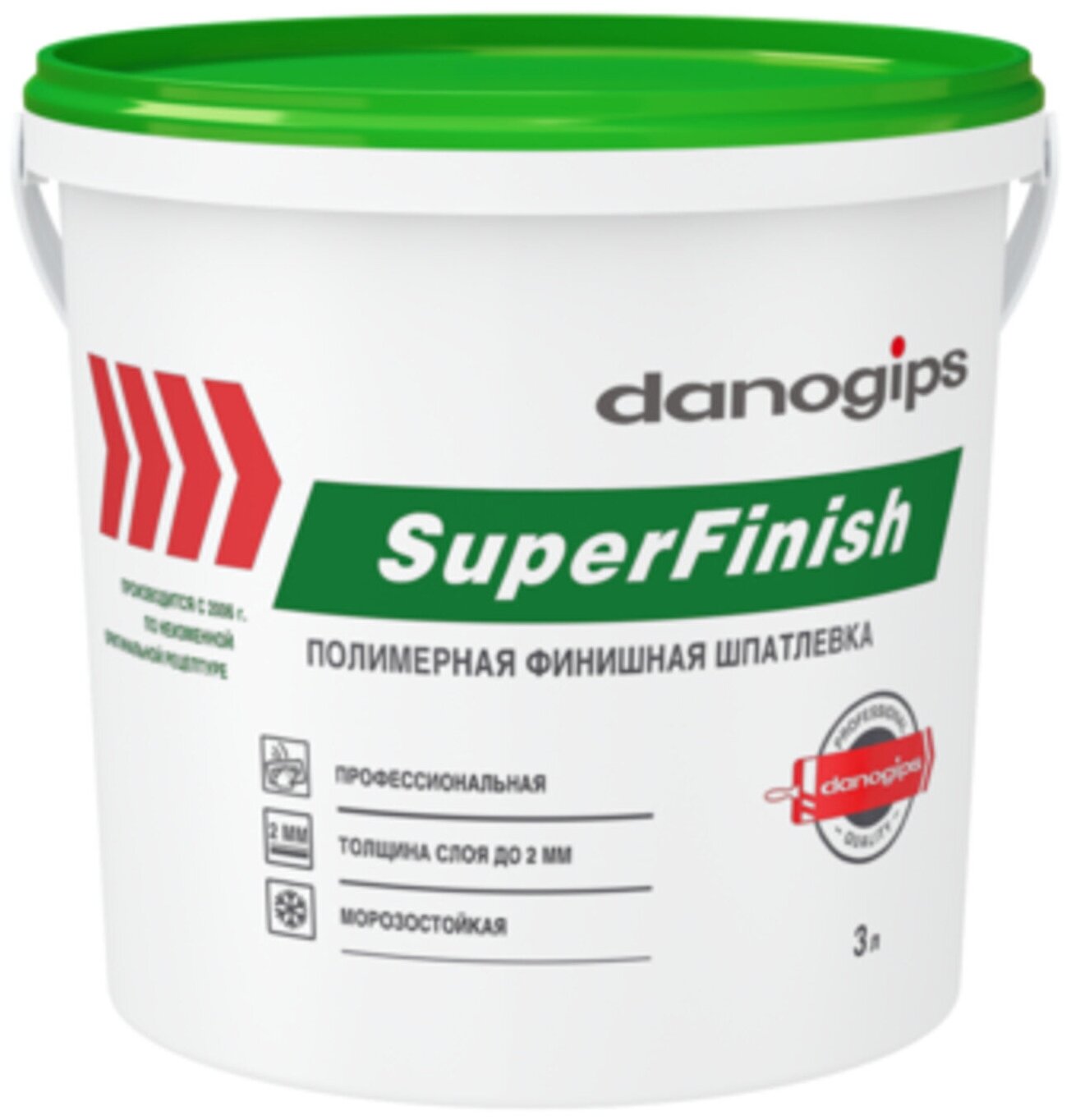 DANOGIPS SUPER FINISH шпаклевка универсальная (3л)