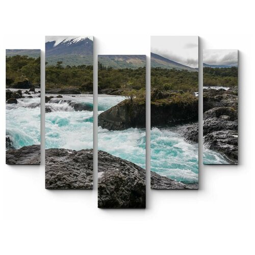 Модульная картина Водопады в чилийском национальном парке 181x147