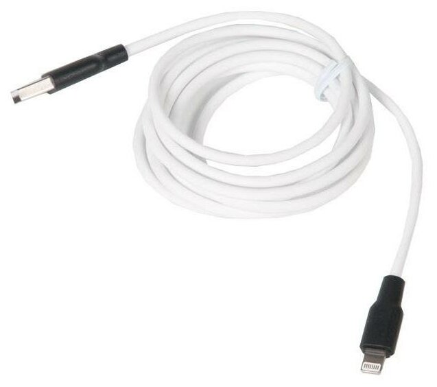 Кабель зарядки и синхронизации данных USB HOCO X21 Plus Silicone для Lightning, 2.4 A, длина 2.0 м, белый, 6931474713780