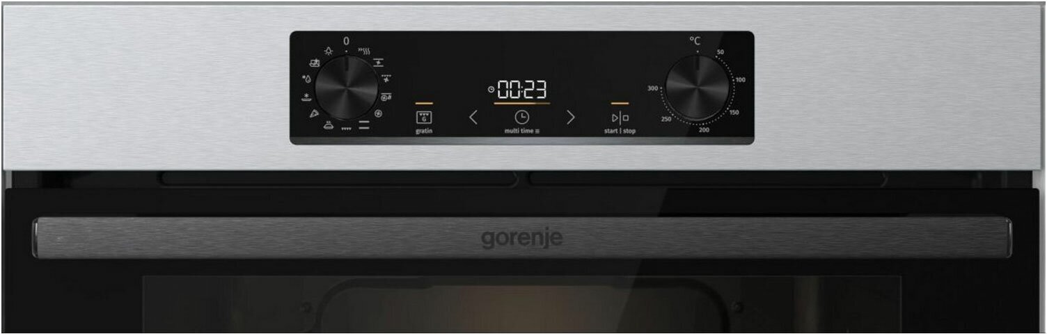 Картинки Электрический духовой шкаф Gorenje BOB6737E01X 59 см, 77 л гриль конвекция, серебристый