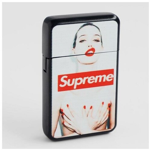 Зажигалка газовая Supreme, пьезо, 1 х 3.5 х 5.8 см зажигалка газовая герб пьезо 1 х 3 1 х 6 7 см