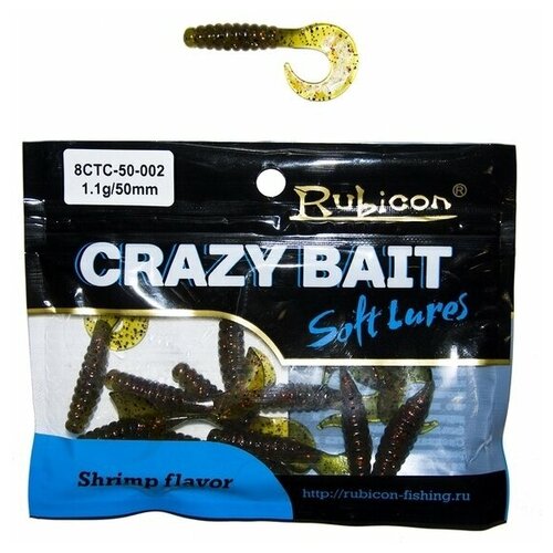 Съедобная силиконовая приманка RUBICON Crazy Bait CTC 1.1g, 50mm, цвет 002