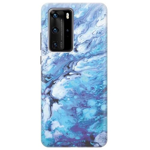 фото Чехол - накладка artcolor для huawei p40 pro с принтом "синий мрамор" re:pa