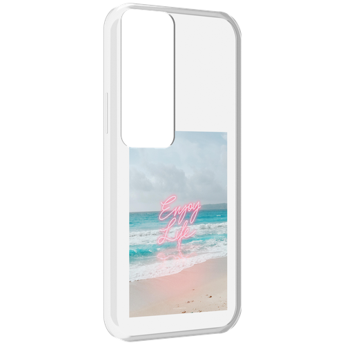 Чехол MyPads красивый пляж для Tecno Pova Neo 2 задняя-панель-накладка-бампер чехол mypads красивый голубой залив для tecno pova neo 2 задняя панель накладка бампер