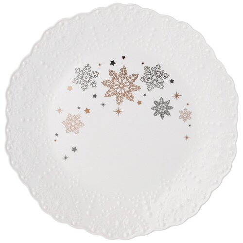 фото Тарелка закусочная ажур снежинки 21 см lefard (158612)
