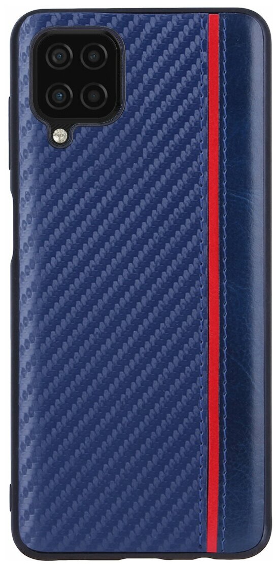 Накладка G-Case Carbon для Samsung Galaxy A12 SM-A125 / A12 Nacho SM-A127 / M12 SM-M127, темно-синяя