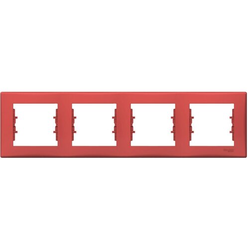 Sedna Красная рамка 4-ая горизонтальная SDN5800741 (10 шт.)