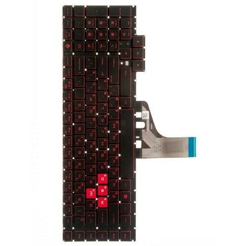 Клавиатура keyboard для ноутбука HP Omen черная с красной подсветкой 2124₽