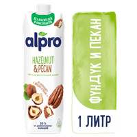 Ореховый напиток alpro с фундуком и пеканом 1%, 100 г, 1 л