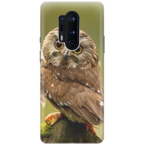 фото Ультратонкий силиконовый чехол-накладка для oneplus 8 pro с принтом "сова на дереве" gosso