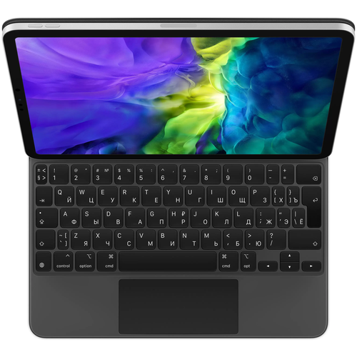 Беспроводная клавиатура Apple Magic Keyboard для iPad Pro 11 черный, русская, 1 шт. клейкая лента фиксации тачскрина к корпусу ipad pro 10 5 air 3 aasp