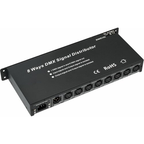 dmx контроллер laudio rd824 Контроллер-распределитель LN-DMX-8CH (230V) (Arlight, IP20 Металл)