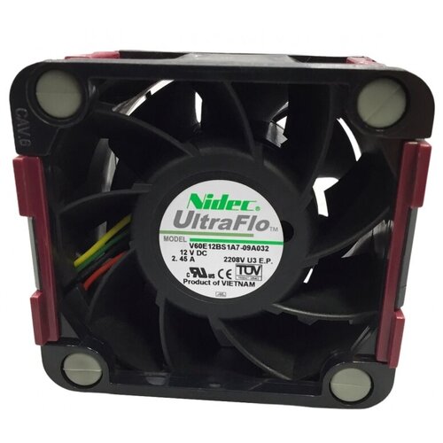 Вентилятор HP (Nidec) UltraFlo V60E12BS1A7-09A032 2,45A 12v 60x60x38mm для серверов DL380G7 DL380G6 DL385G5p DL385G6(496066-001)