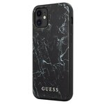 Guess Чехол Guess Marble Design Hard для iPhone 12 mini, черный - изображение