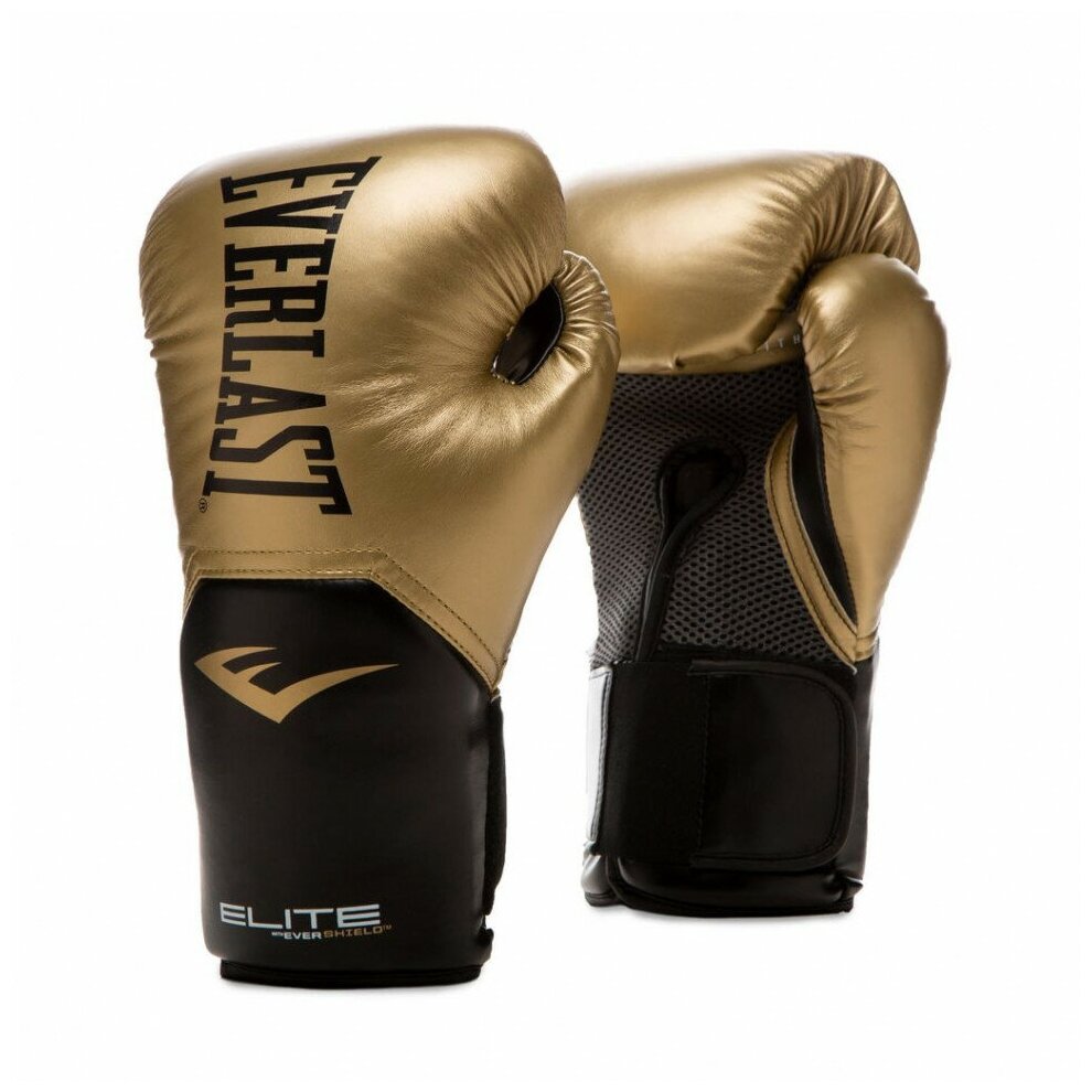 Перчатки тренировочные Everlast Elite ProStyle 10oz золотые