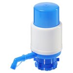 Помпа для воды LuazON, механическая, средняя, под бутыль от 11 до 19 л, голубая - изображение