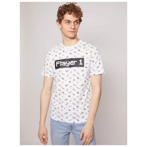 фото Футболка zolla z21123329505301p0 размер xl, белый