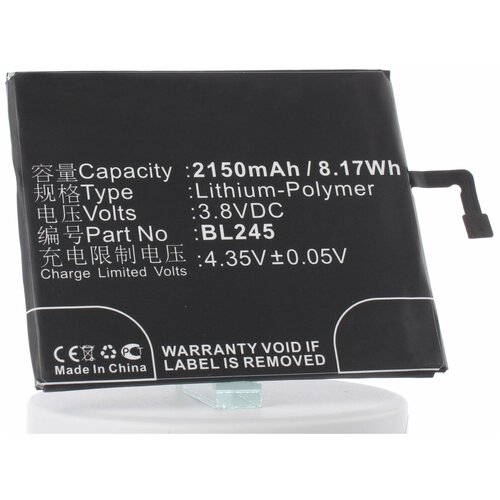 Аккумулятор iBatt iB-B1-M960 2150mAh для Lenovo BL245 аккумулятор ibatt ib b1 m2853 800mah для siemens b1339