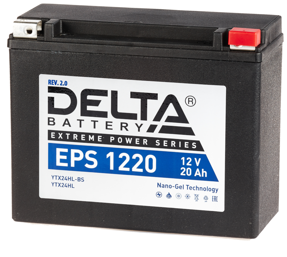 Мото аккумулятор DELTA Battery EPS 1220 20 А·ч