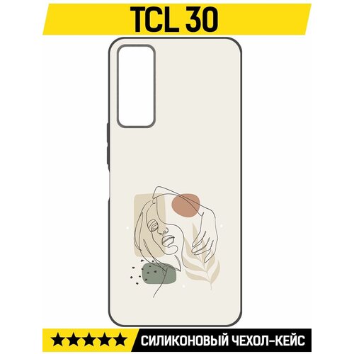 Чехол-накладка Krutoff Soft Case Грациозность для TCL 30 черный