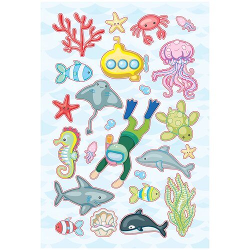 MMS073 Зефирные наклейки Море