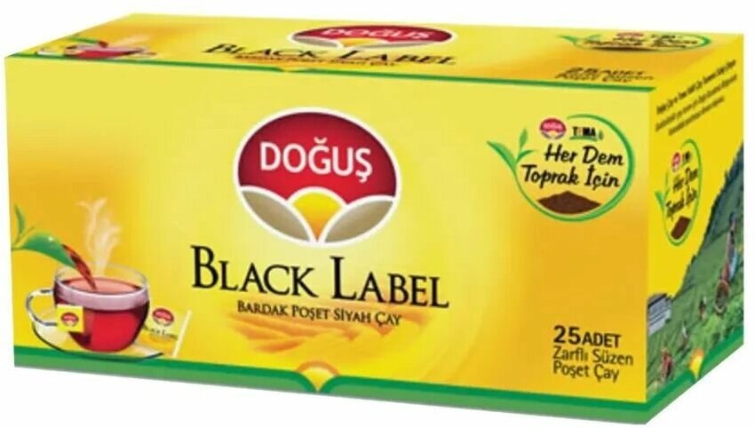 Турецкий черный чай Dogus Black label 25 пакетиков - фотография № 2