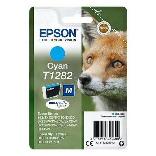 Картридж Epson T1282 (C13T12824012), голубой