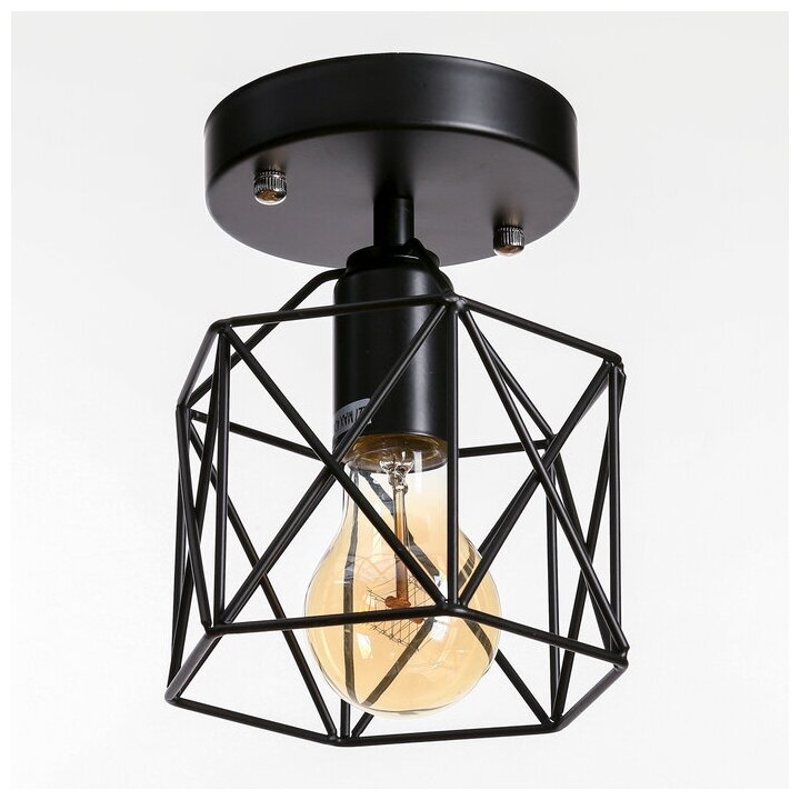 фото Люстра "Сеть" 1х40Вт Е27 черный 13х13х17 см
