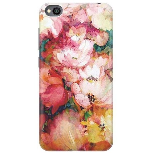 фото Ультратонкий силиконовый чехол-накладка для xiaomi redmi go с принтом "яркие цветы" gosso