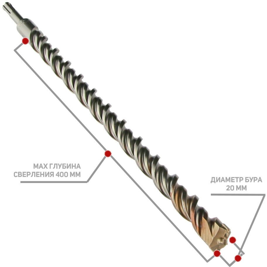 Бур DBOR V Plus SDS-plus 20x400/450 (арт 2340)