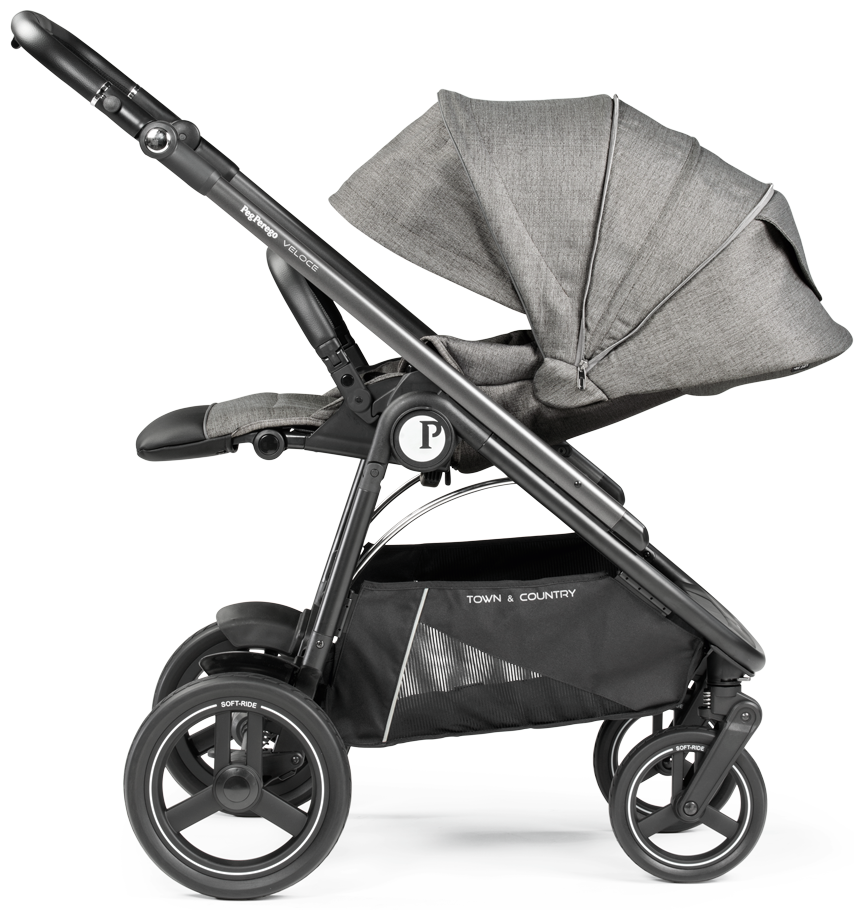 Детская коляска 3 в 1 Peg Perego Veloce TC Lounge City Grey