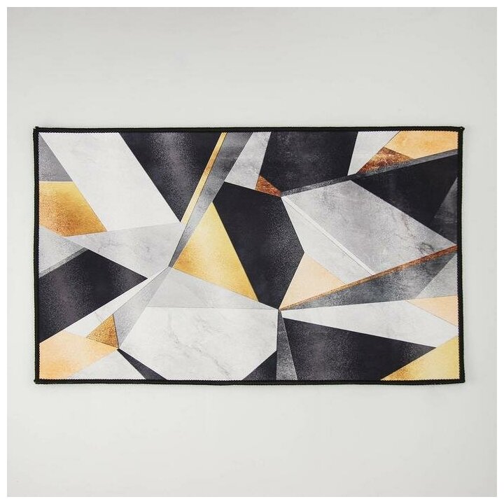 фото Коврик противоскользящий в ванную комнату, прикожую, прикроватный мягкий "Тукан" 50Х80 см