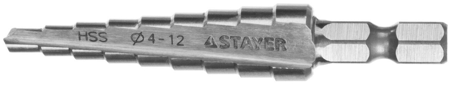 Сверло ступенчатое, сталь HSS Master Maxdrill STAYER 29660-4-12-9