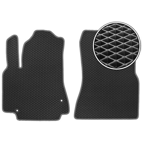 Комплект передних ковриков из 2-х шт ЕВА Mitsubishi Pajero II 1990 - 2004 3 двери (правый руль) ViceCar