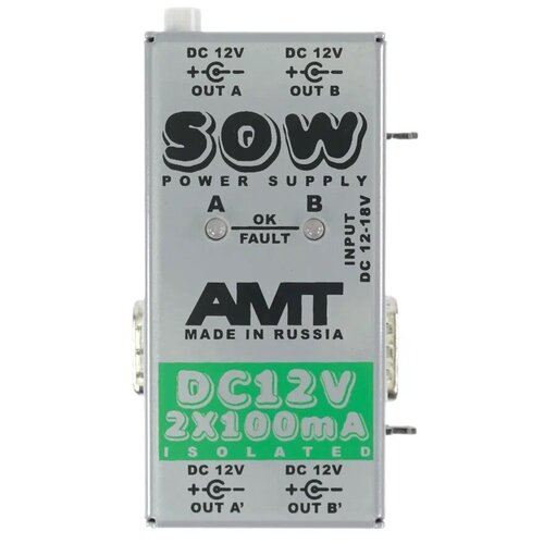 PSDC12-2 SOW PS-2 Модуль питания DC-12V 2x100mA, АМТ Electronics amt sow ps acdc 18v первичный модуль питания