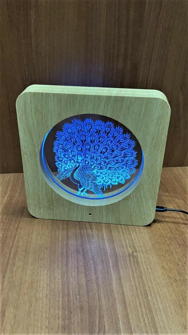 Светодиодный 3D светильник "Павлин " тип 302 - фотография № 5